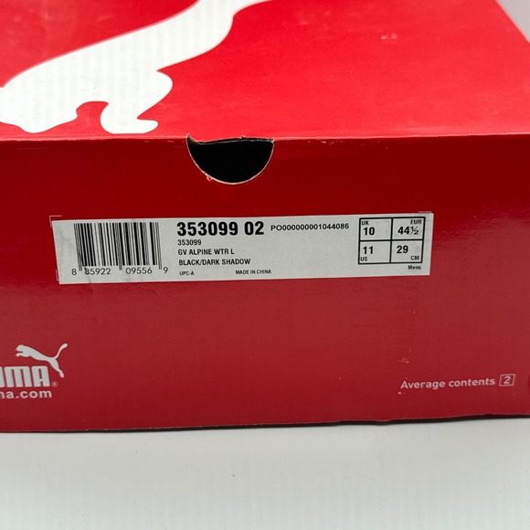 Puma GV Alpine WTR L Mens Shoes Size 11 NIB 353099 02 Black - Picture 9 of 11